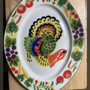 Vintages Enameled Turkey Platter